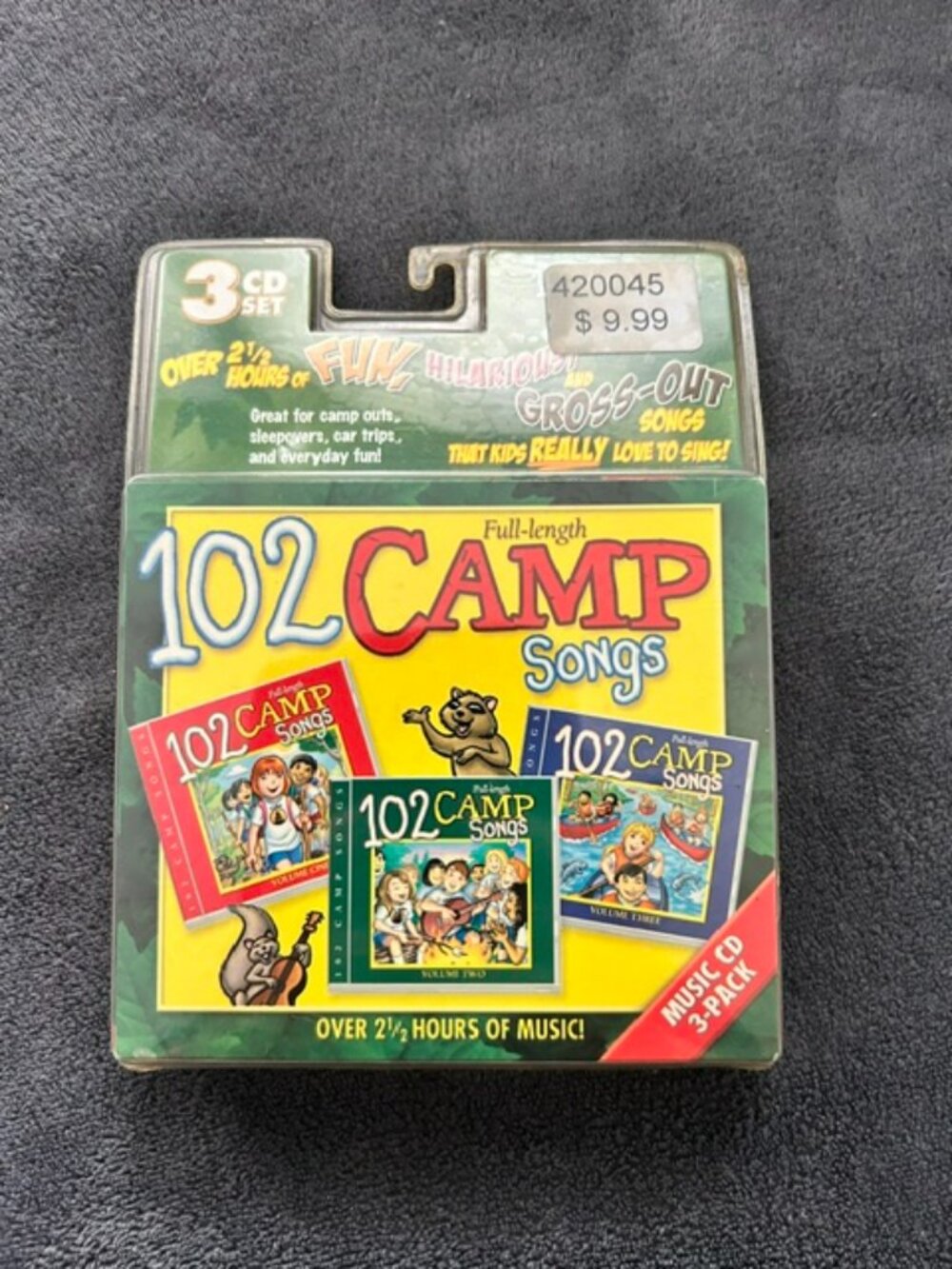 102 Full-Length Camp Songs CD 3-Pack, Children's Music - New